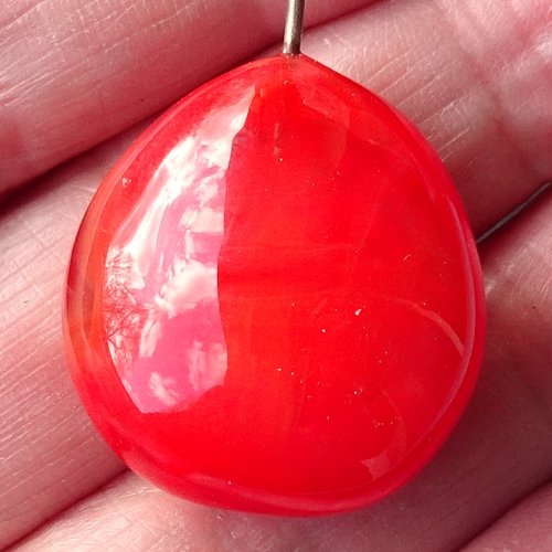 Headpin, verre filé, lampwork, verre de murano, perl.5264