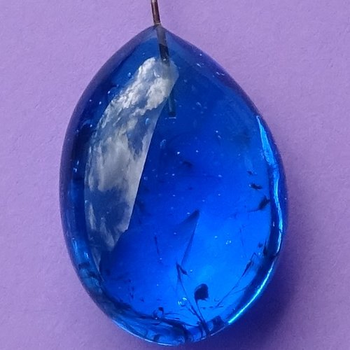 Headpin, verre filé, lampwork, verre de murano, perl.5265