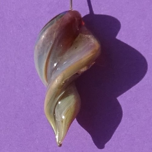 Headpin, verre filé, lampwork, verre de murano, perl.5707