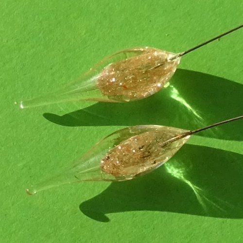 Duo de headpins en verre filé, lampwork,perl.5723