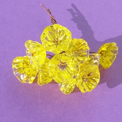 10 headpins en verre filé, lampwork, verre de murano, perl.6524