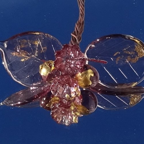 Headpins en verre filé, lampwork, verre de murano, perl.6530