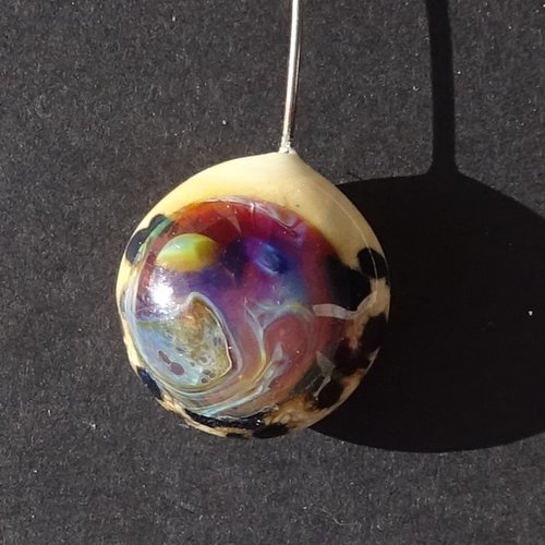 Headpin, verre filé, lampwork, verre de murano, perl.5300