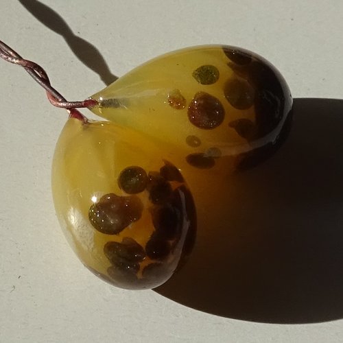 Headpins verre filé, lampwork, verre de murano, perl.4161