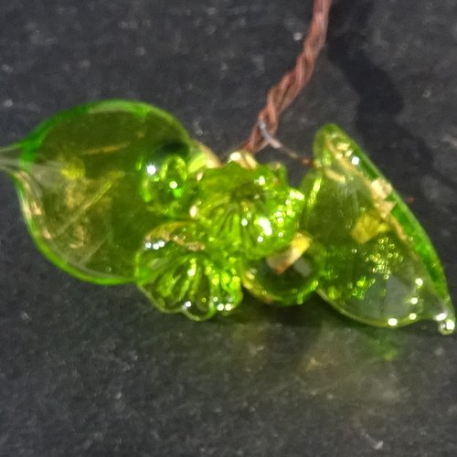 Lot de 6 headpins en verre filé, lampwork, verre de murano, perl.6541