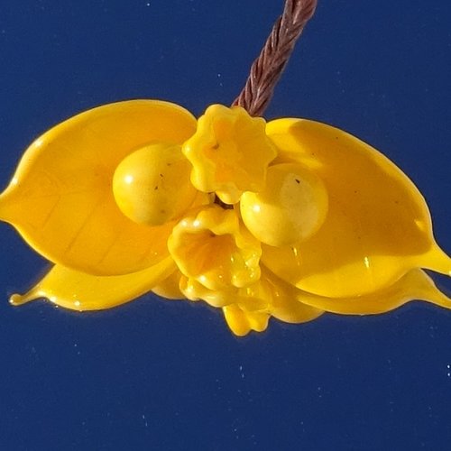 6 headpins en verre filé, lampwork, verre de murano, perl.6556