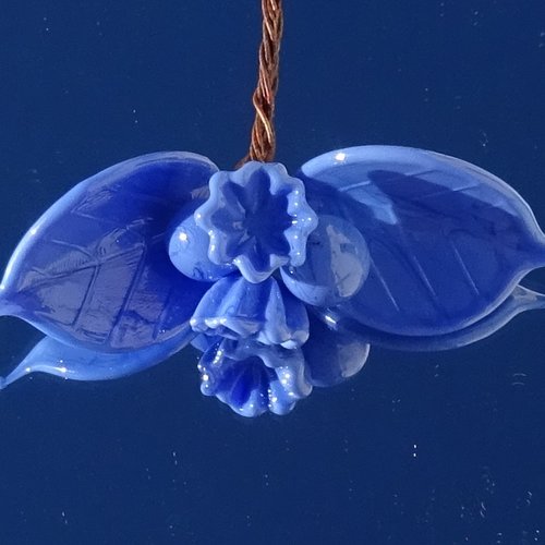 6 headpins en verre filé, lampwork, verre de murano, perl.6557