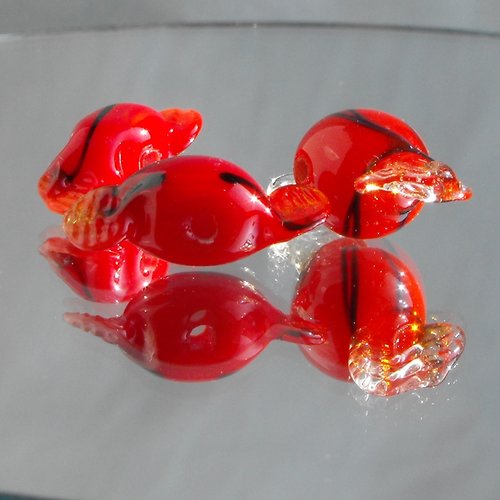 Assortiment de perles bonbons en verre filé perl.0369