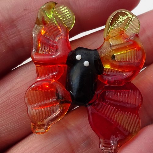 Perle papillon en verre filé perl.2369