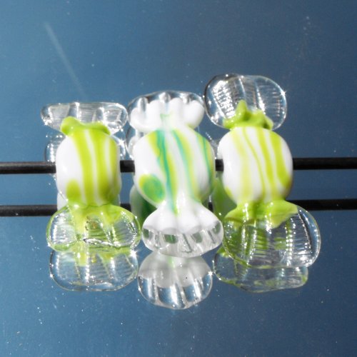 Assortiment de perles bonbons en verre filé perl.2079