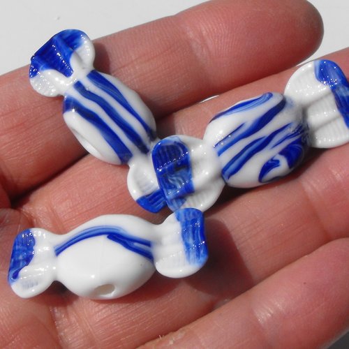 Perles bonbons en verre filé perl.1554