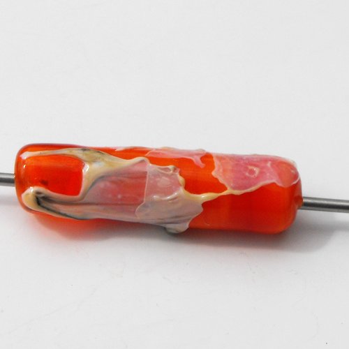 Perle cylindre en verre de murano perl.2213
