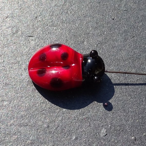 Coccinelle en verre de murano perl.2429