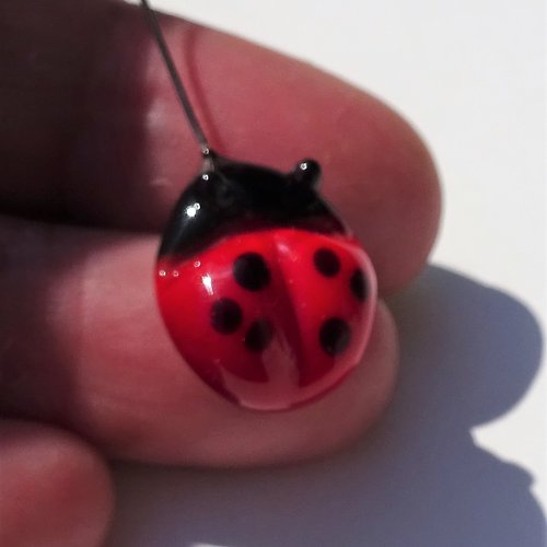 Coccinelle en verre de murano perl.2430