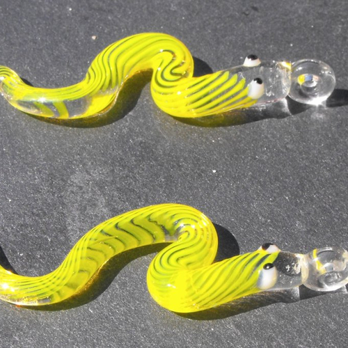 Lot de serpents en verre perl.2563