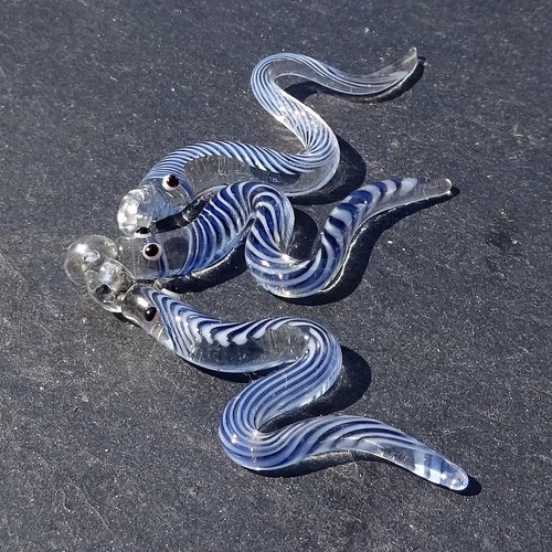 Lot de serpents en verre perl.2624