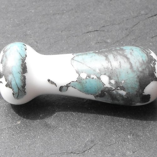 Perle cylindre en verre de murano perl.1657