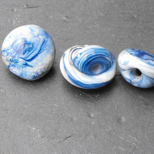 Boutons en verre de murano perl.1653