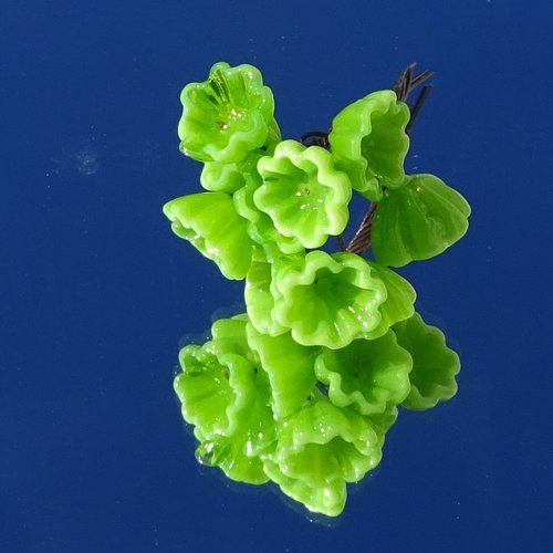 10 headpins en verre filé, lampwork, verre de murano, perl.6624