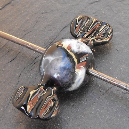 Perle bonbon en verre filé perl.1875