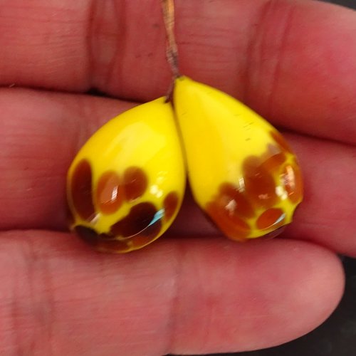 Headpins verre filé, lampwork, verre de murano, perl.4140