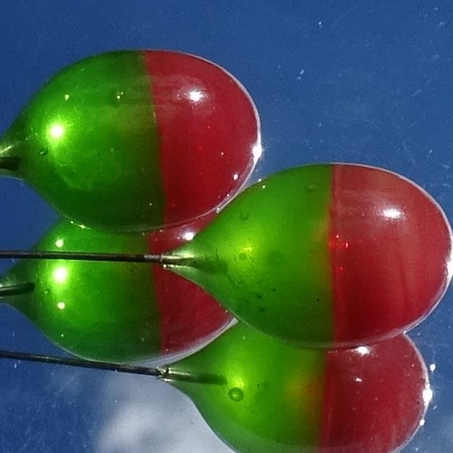 Headpins verre filé, lampwork, verre de murano, perl.3968