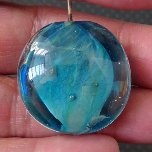 Headpin verre filé, lampwork, verre de murano, perl.4630