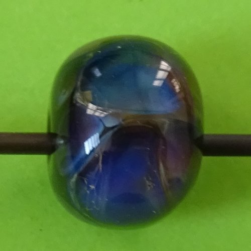 Perle d'art en verre de murano, verre filé, lampwork, perl.4502