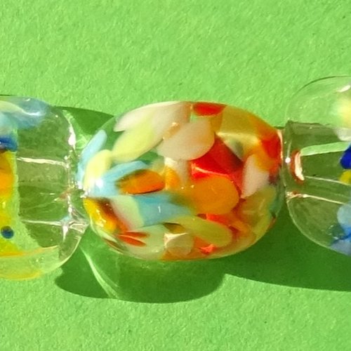 Bonbon en verre de murano perl.5747