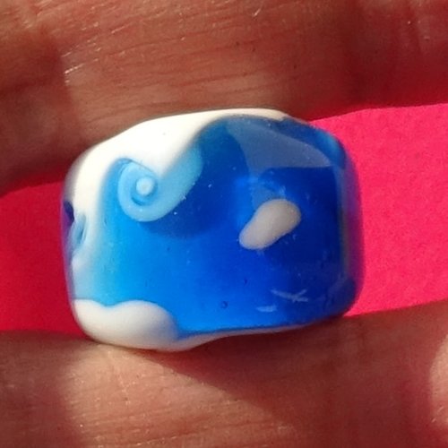 Dreadperle, verre filé, verre de murano, perl.5751