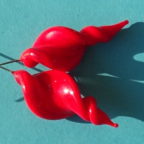 Duo de headpins en verre de murano perl.5754