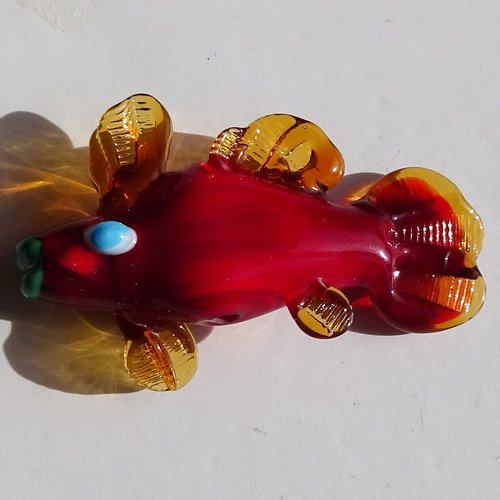 Perle poisson en verre filé perl.2299