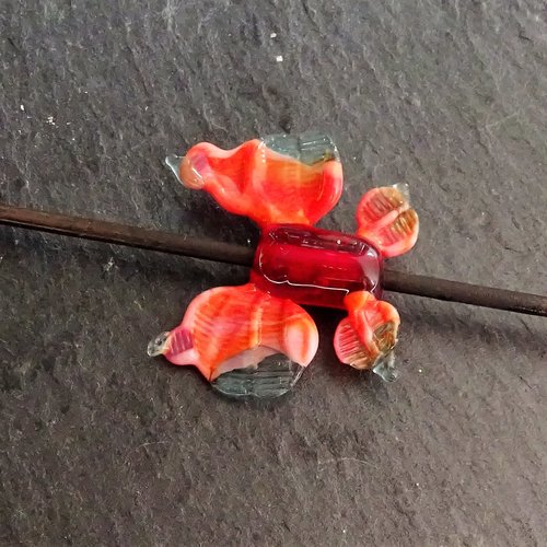 Perle papillon en verre filé perl.2302