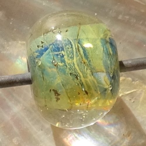 Jolie perle ronde, verre de murano, lampwork, verre filé,  perl.5208