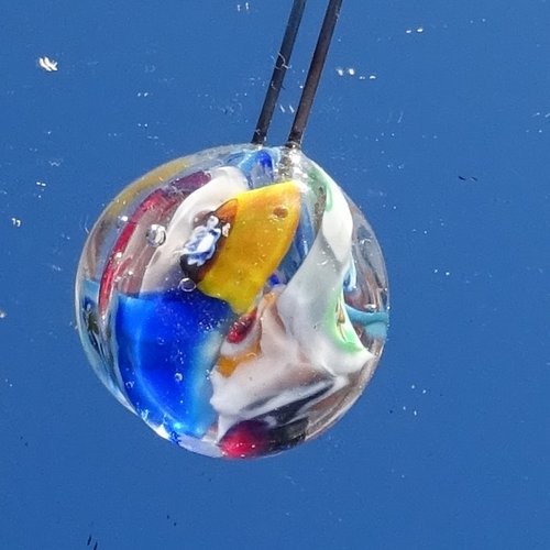 Perle sur tige en verre filé perl.4028