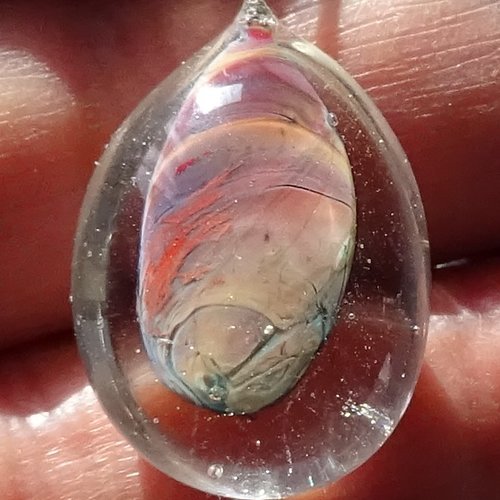 Perle sur tige en verre filé perl.4084