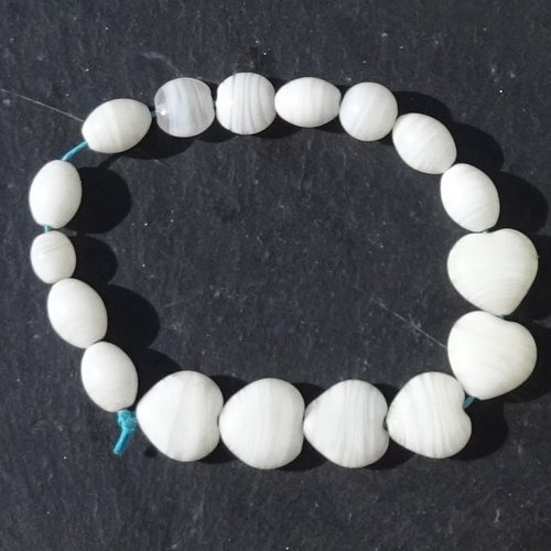 Lot de 17 perles destockées, verre, perl.6661