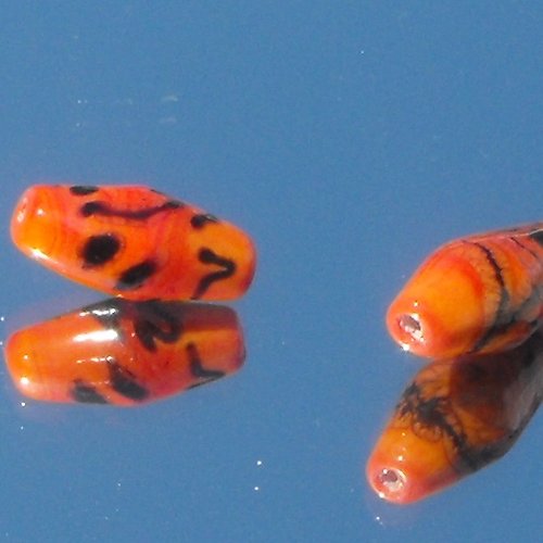 Set de 2 perles en verre de murano perl.0503