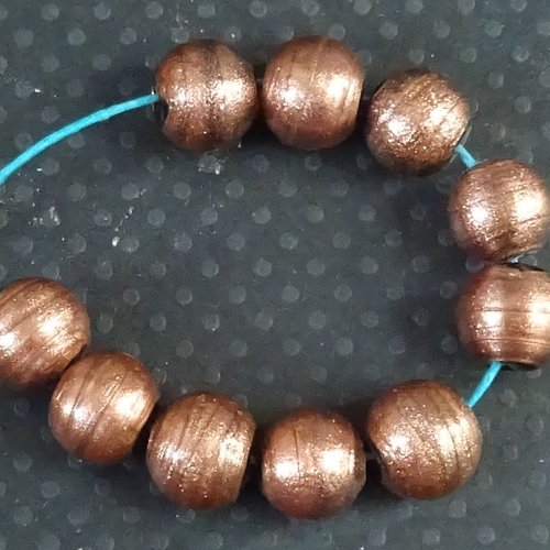 Lot de 10 perles destockées, verre, perl.4633