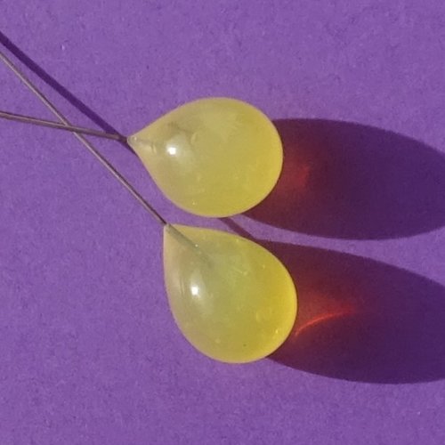 Headpins verre filé, lampwork, verre de murano, perl.5864