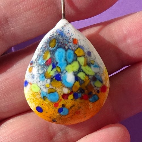 Perle sur tige en verre filé perl.5920
