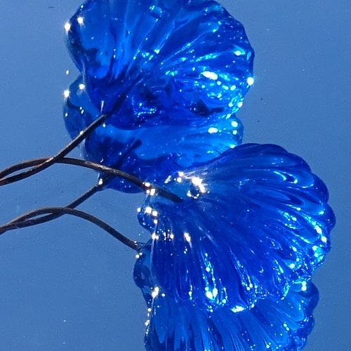 Headpins verre filé, lampwork, verre de murano, perl.4470
