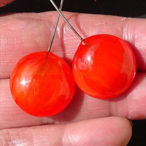 Duo de headpins en verre filé, lampwork,perl.5993