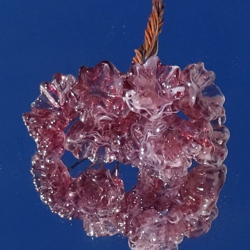 Lot de 10 headpins en verre filé, lampwork, verre de murano, perl.6671