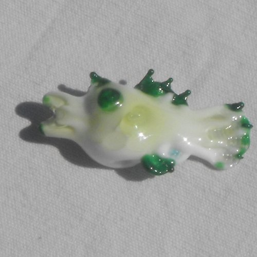 Poisson en verre de murano, verre filé, lampwork, perl.0477