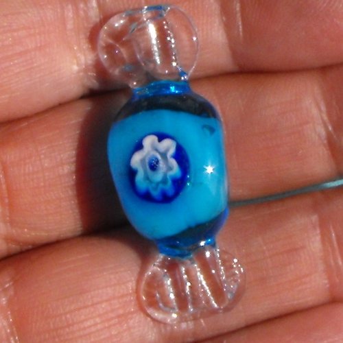 Perle bonbon verre filé, lampwork, murano perl.0423