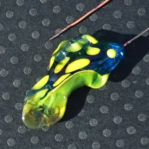 Headpin poisson, verre filé, lampwork, verre de murano, perl.4397