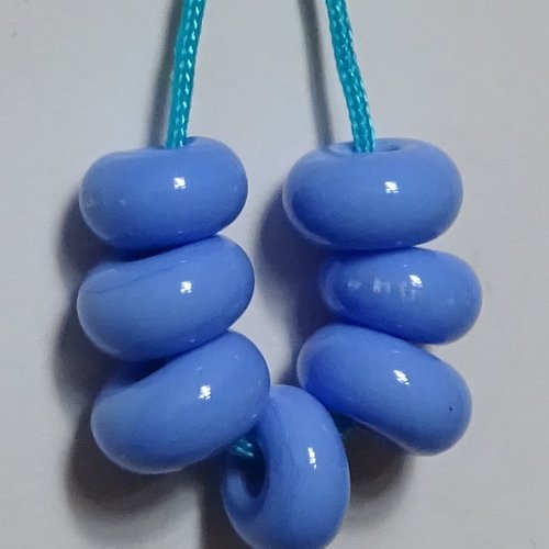 Set de perles lampwork, verre filé, murano, perl.3606
