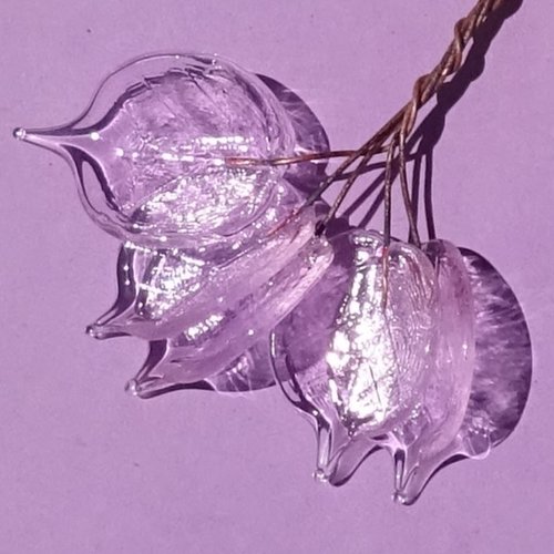Lot de 5 headpins en verre filé, lampwork, verre de murano, perl.6115