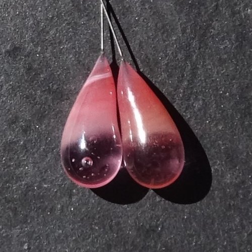 Headpins verre filé, lampwork, verre de murano, perl.5430